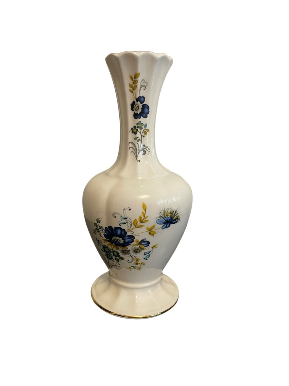 Royal Tara Ireland Fine Bone China Bud Vase Tara Hall Floral Gold Trim Galway